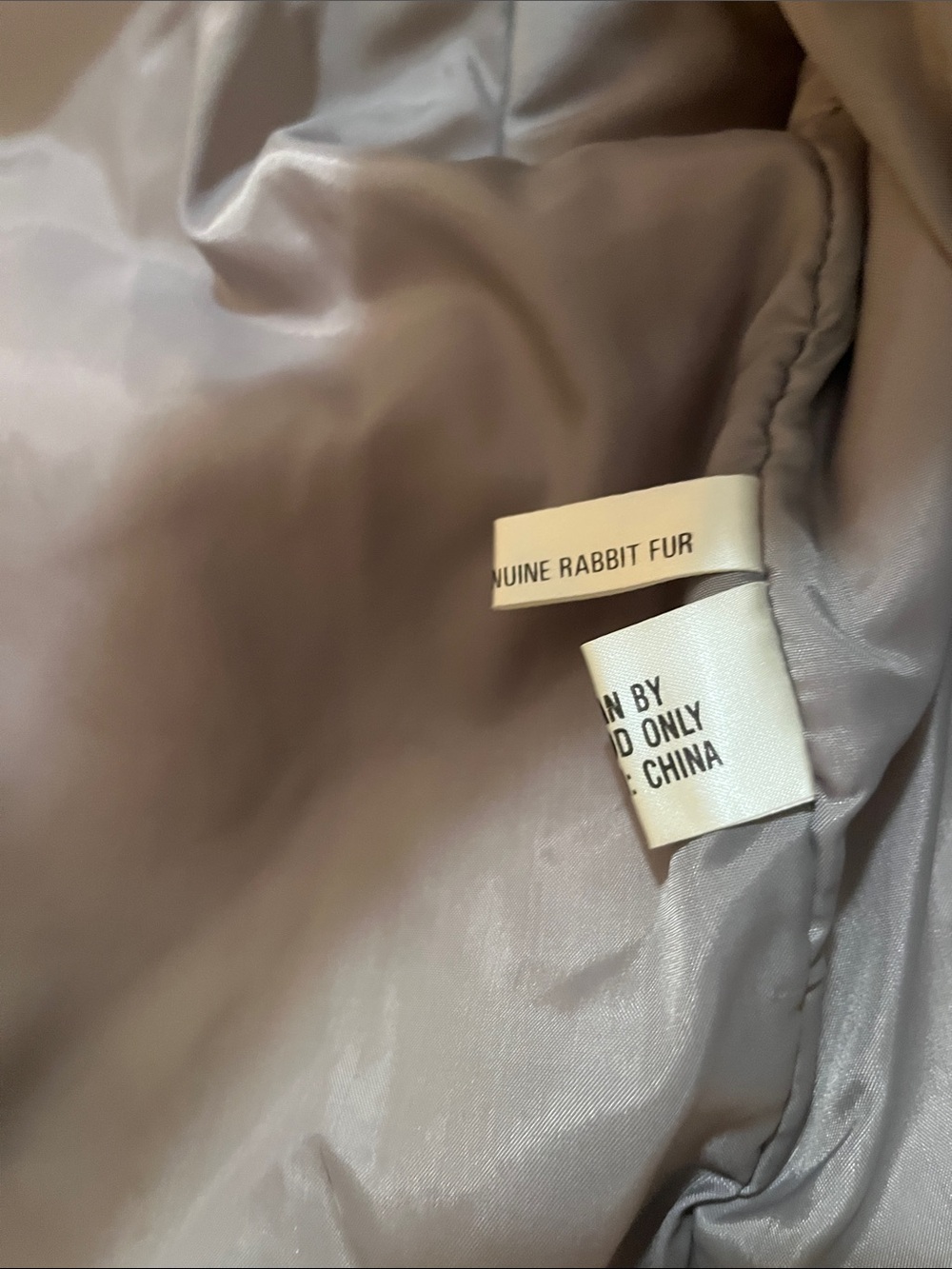 Cropped Gray Rabbit Fur Coat - Picture 6 of 10